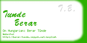 tunde berar business card